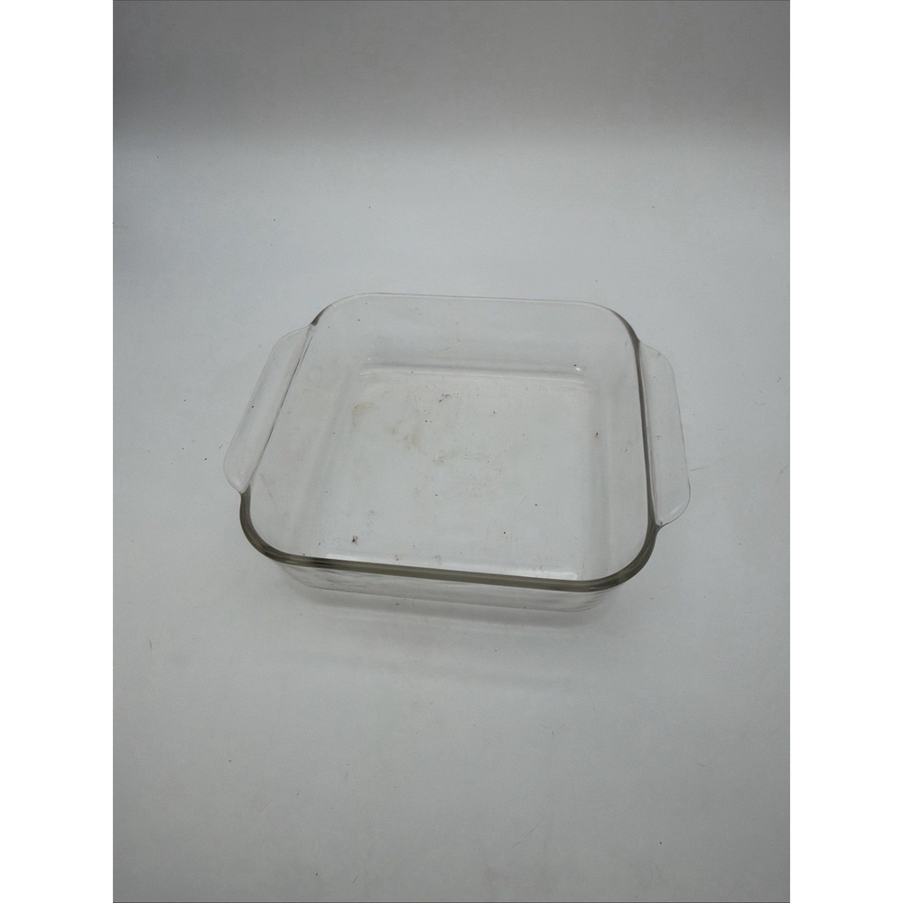 ❤️ Clear Glass Pyrex 8 x 8 x 2 Casserole Dish Pan 222-R 2 qt. Well Used